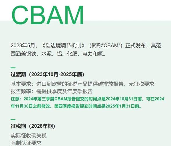 碳边境调节机制（欧盟CBAM实施）（碳边境调整机制）